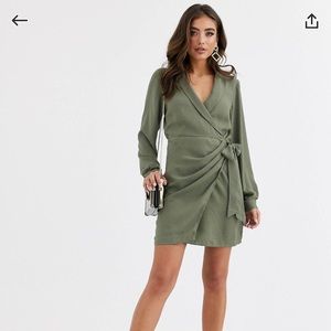 ASOS collared wrap mini dress